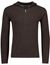 Flynch Hatton Trui Half zip bruin 100% lamswol
