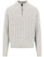 Fynch-Hatton trui half zip lichtgrijs