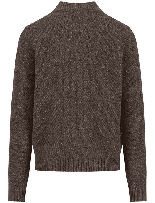 Fynch-Hatton trui half zip bruin