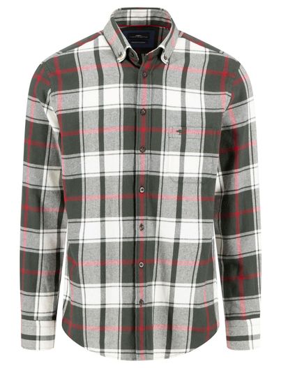 Fynch Hatton Fynch Hatton casual overhemd groen