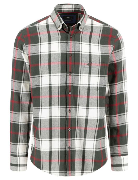 Fynch Hatton casual overhemd groen
