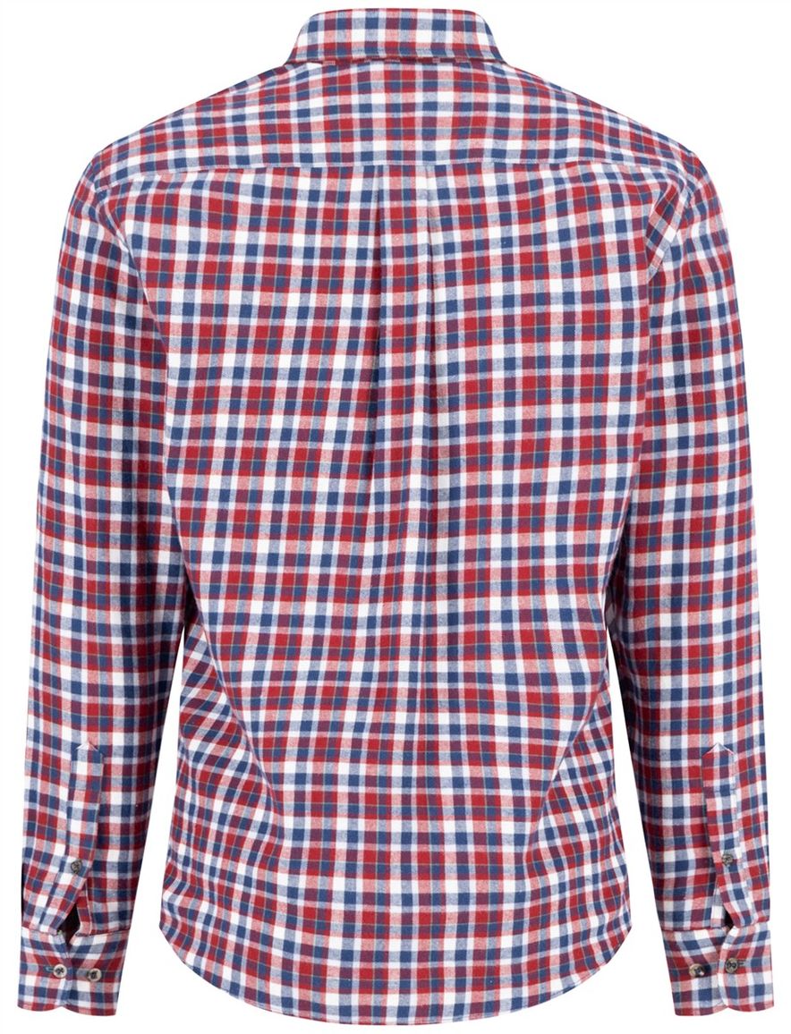 Fynch Hatton overhemd geruit flanel rood