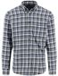 Fynch Hatton overhemd flanel blauw borstzak