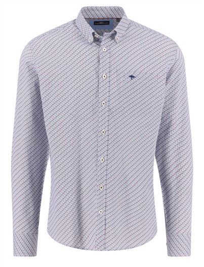 Fynch Hatton casual overhemd Fynch Hatton blauw