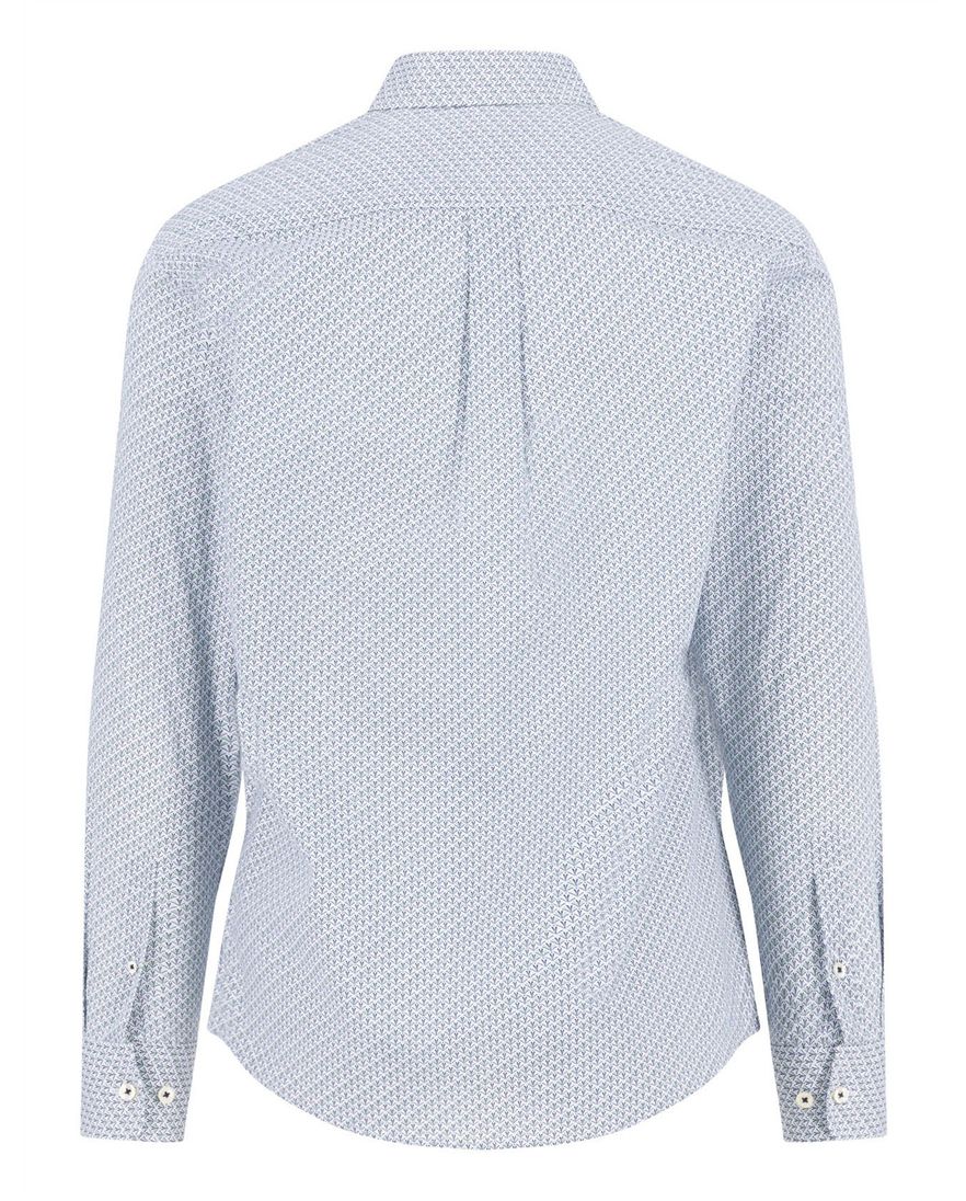 Fynch Hatton overhemd blauw geprint button-down