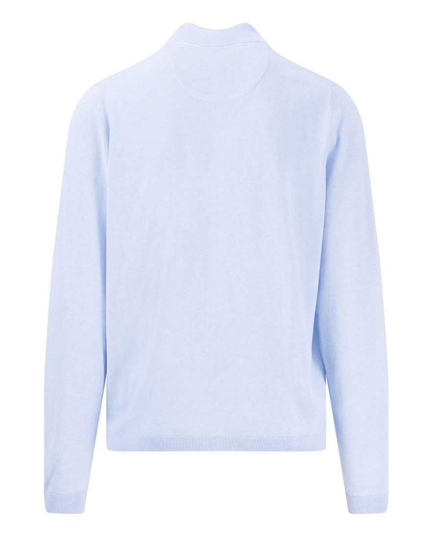 Fynch-Hatton vest lichtblauw effen katoen