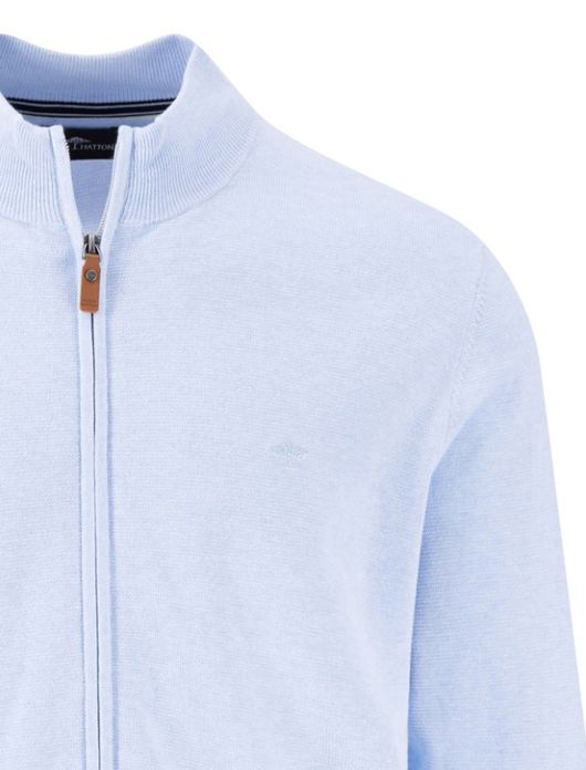 Fynch-Hatton vest lichtblauw zakken Cardigan Zip