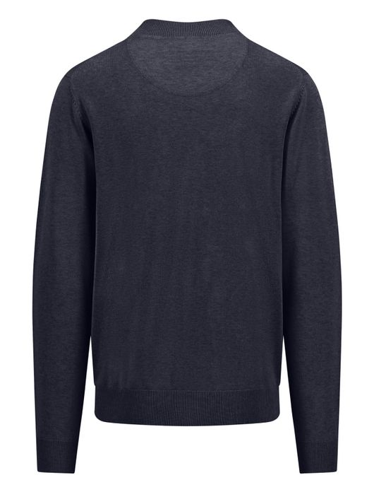 Fynch-Hatton vest navy katoen Cardigan Zip