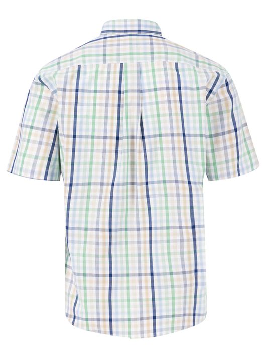 Fynch-Hatton overhemd km Combi Check groen geruit