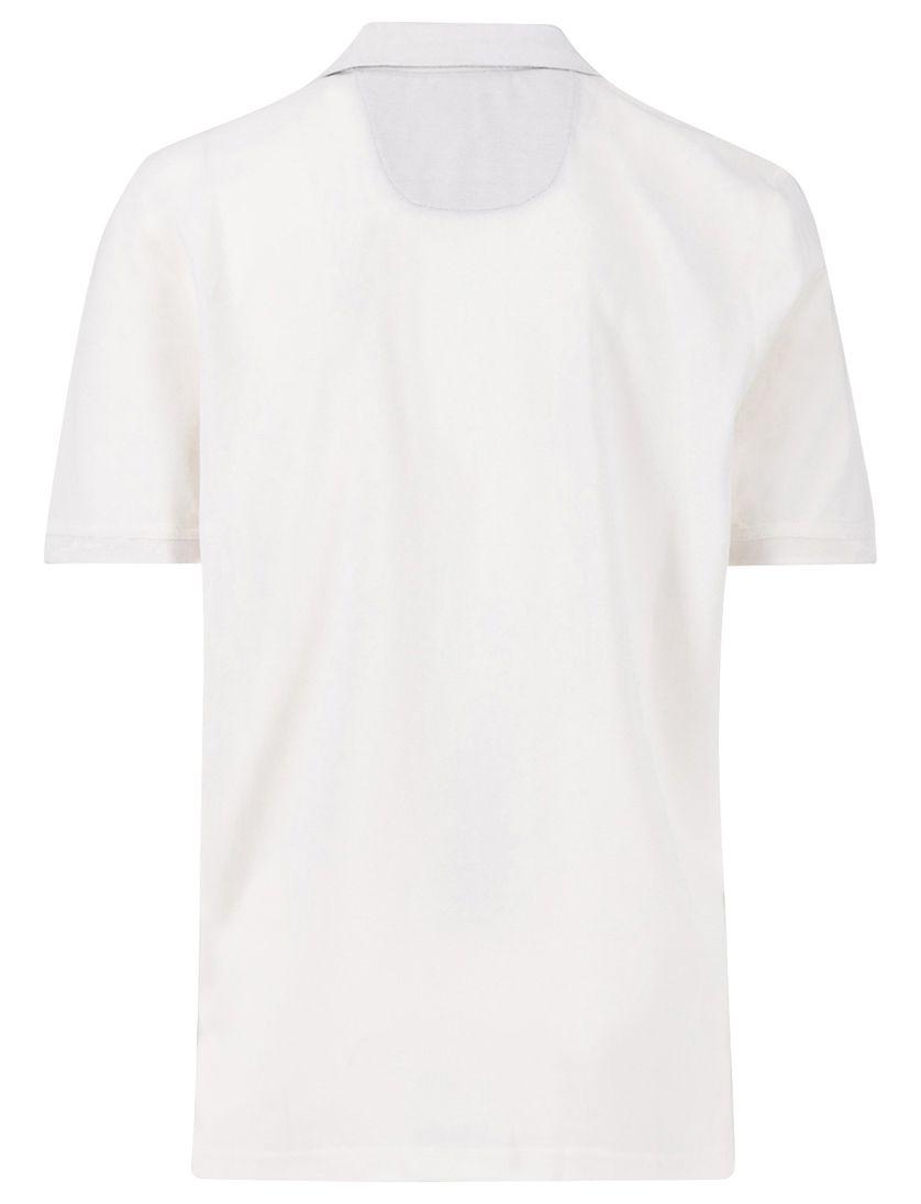 katoenen Fynch-Hatton polo korte mouw effen wit