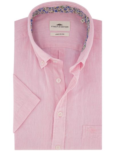 Fynch Hatton overhemd Fynch Hatton linnen roze