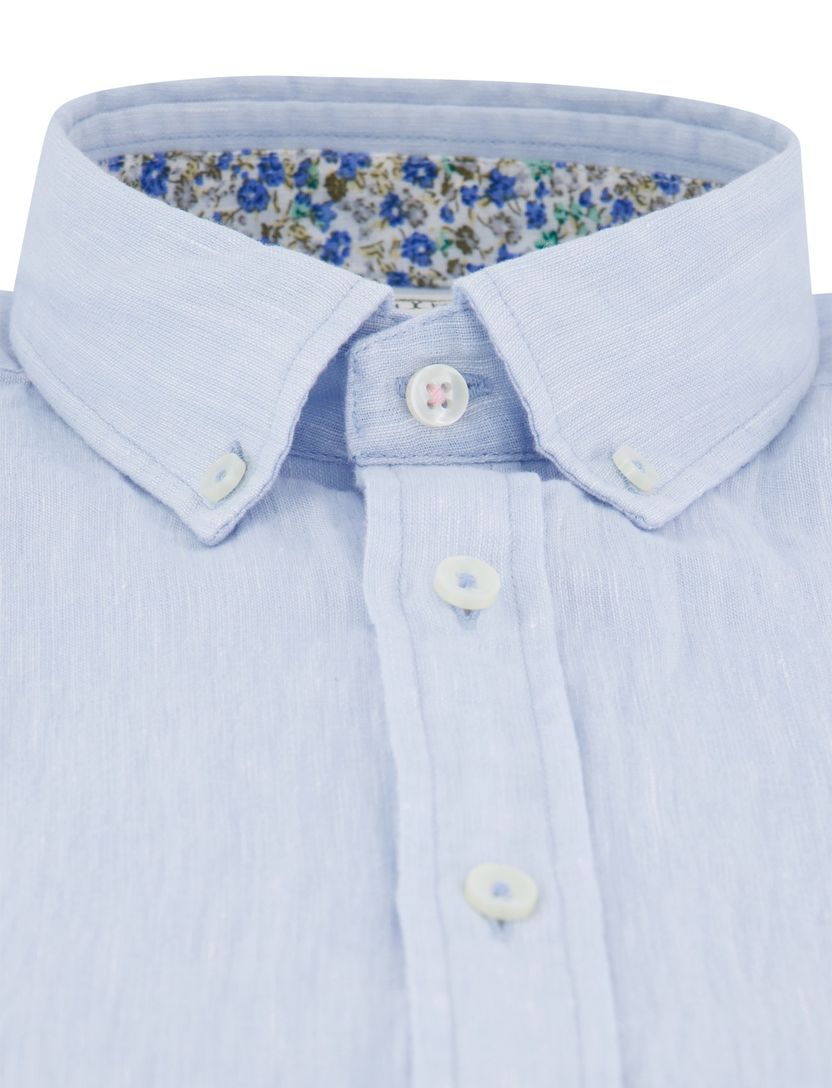 overhemd Fynch Hatton lichtblauw linnen