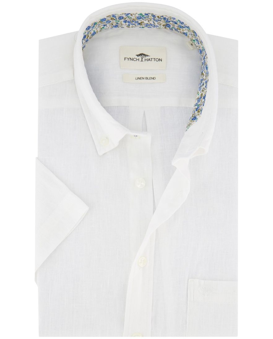 Fynch Hatton overhemd wit linnen