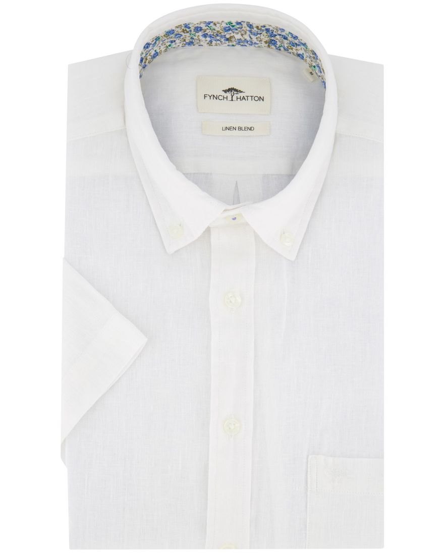 Fynch Hatton overhemd wit linnen