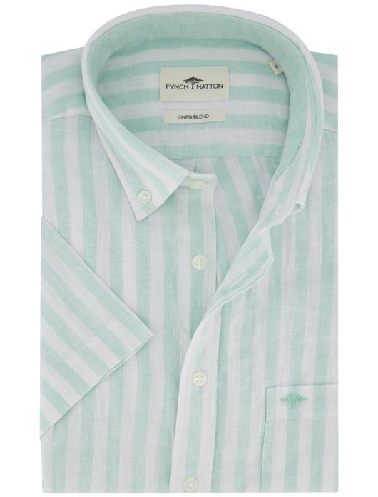 Fynch Hatton linnen overhemd groen