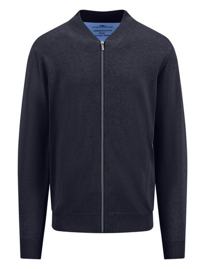 Fynch Hatton Fynch-Hatton vest navy effen Cardigan College