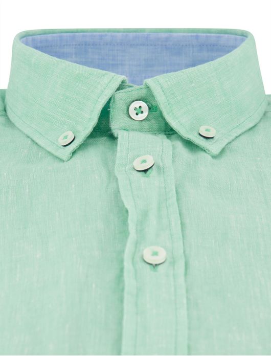 Fynch Hatton overhemd groen linnen