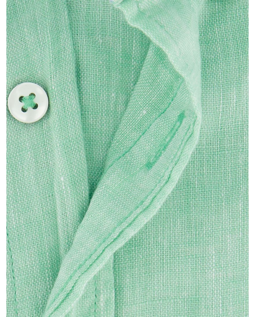 Fynch Hatton lange mouw overhemd groen linnen