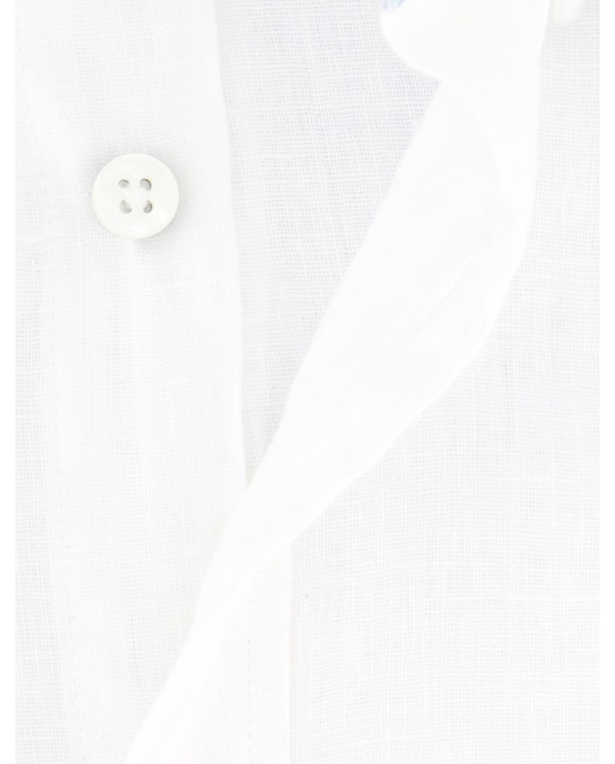 Fynch Hatton overhemd wit linnen borstzak