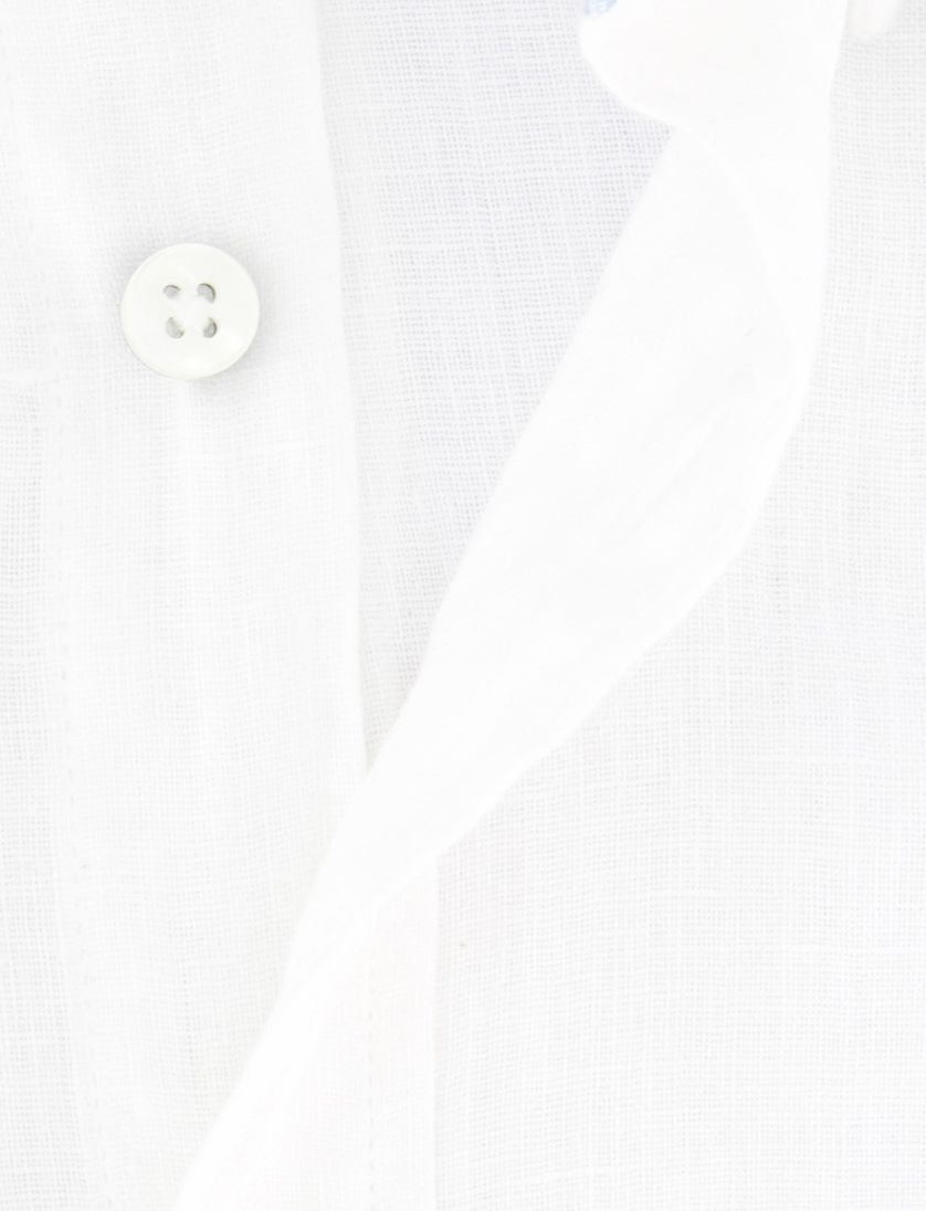 Fynch Hatton overhemd wit linnen button-down