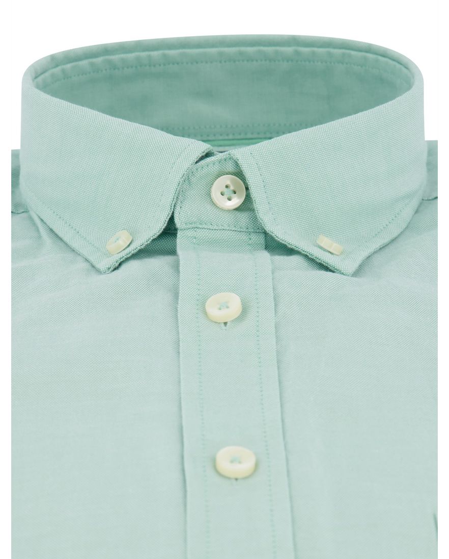 Fynch Hatton Premium Oxford overhemd groen borstzak