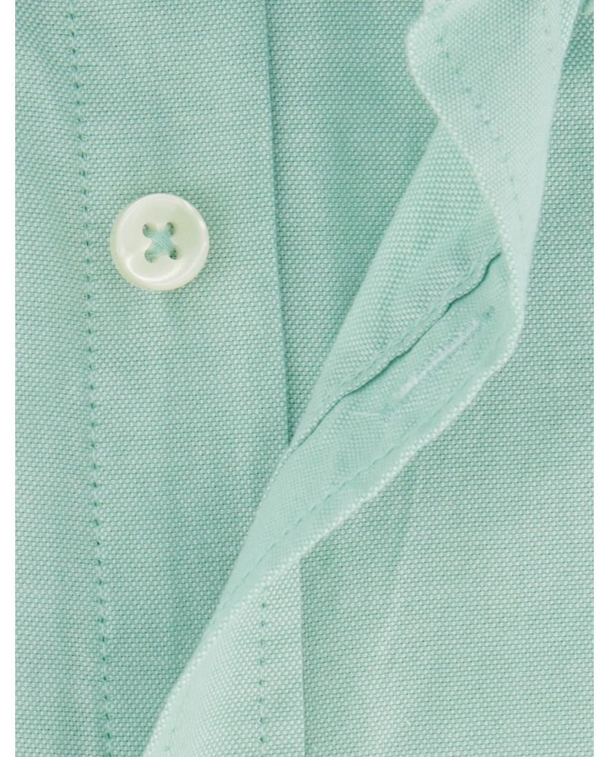 Fynch Hatton Premium Oxford overhemd groen borstzak