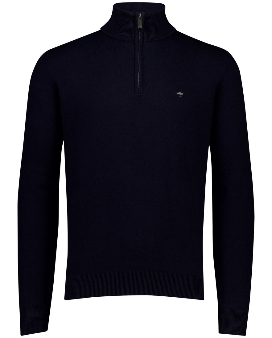 Fynch Hatton half zip trui donkerblauw