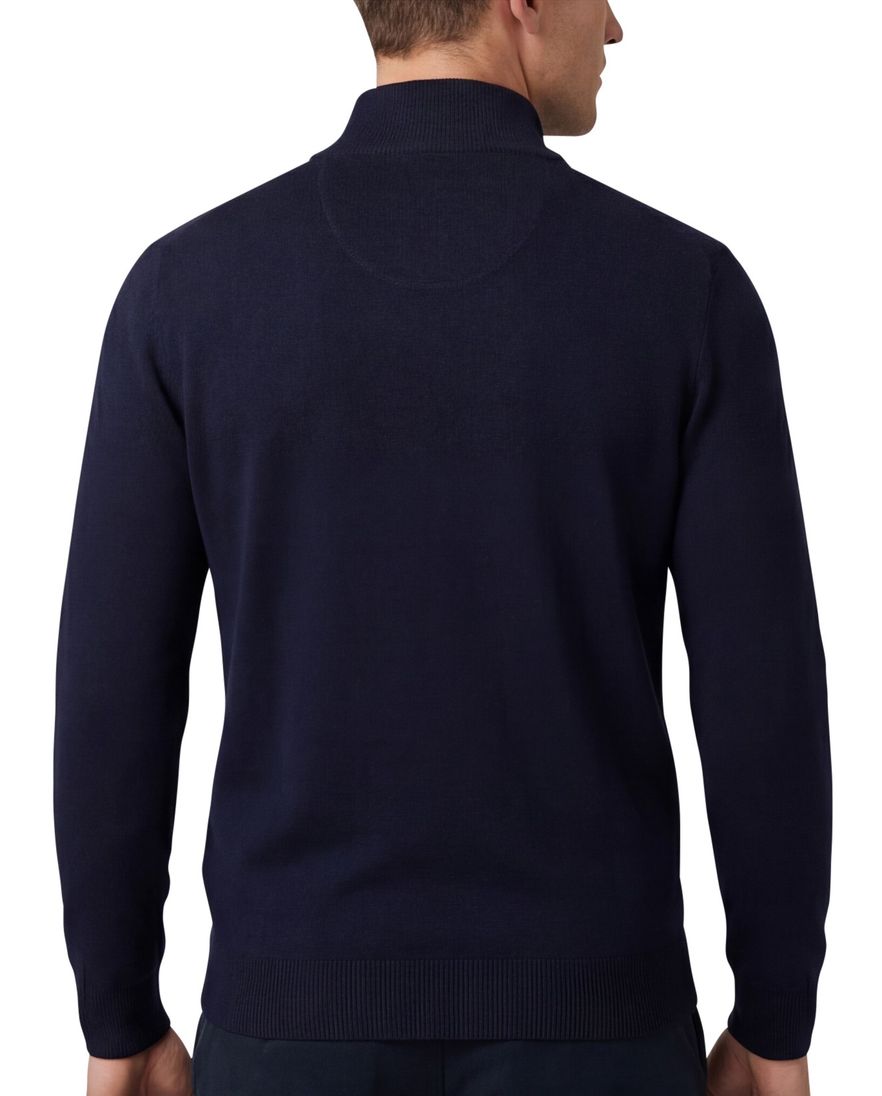 Fynch Hatton half zip trui donkerblauw