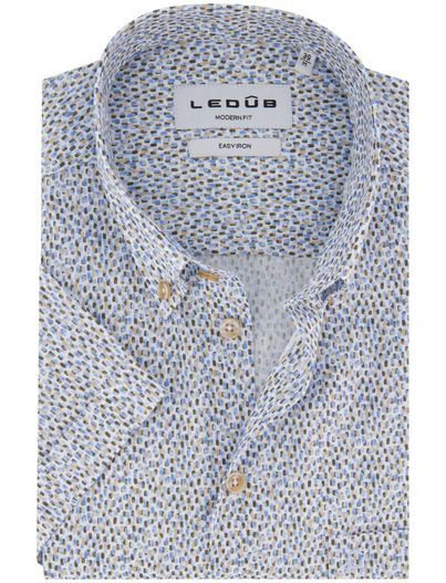 Ledub Ledub overhemd blauw geprint