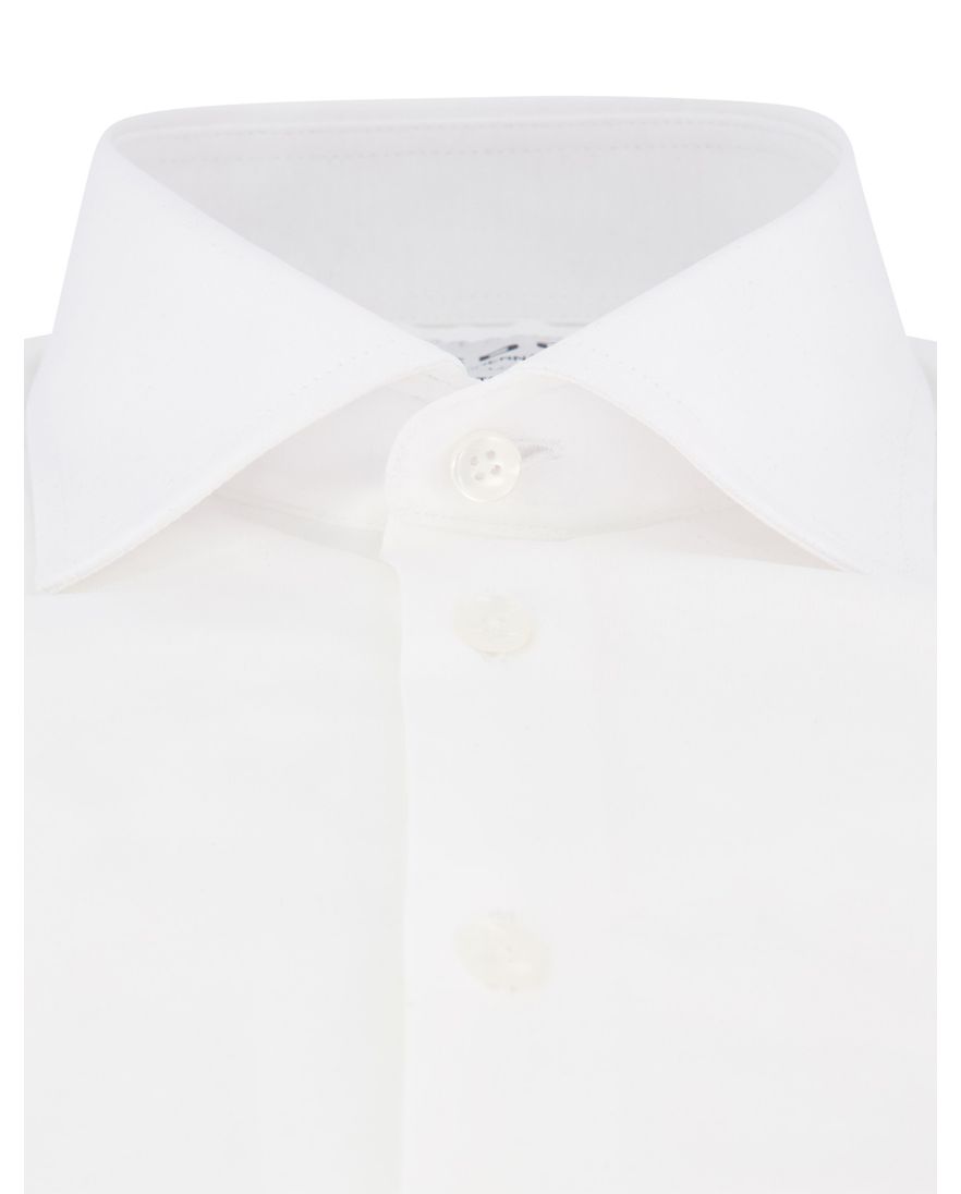 Ledub overhemd wit modern fit effen