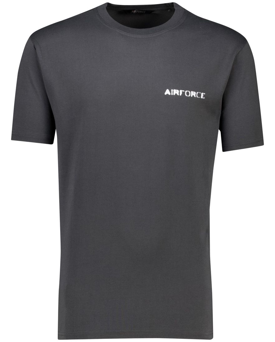 Airforce T-shirt antraciet effen