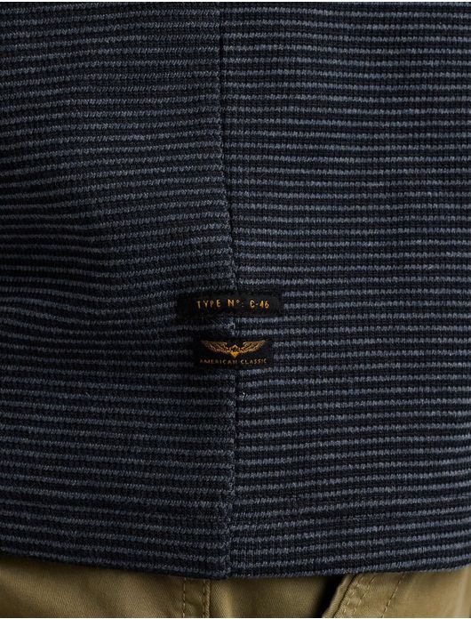 PME Legend T-shirt blauw streeppatroon