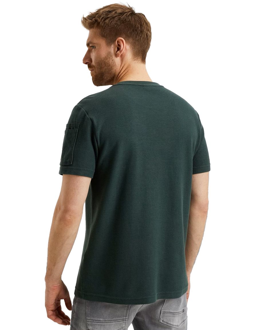 PME Legend T-shirt groen badges katoen normale fit