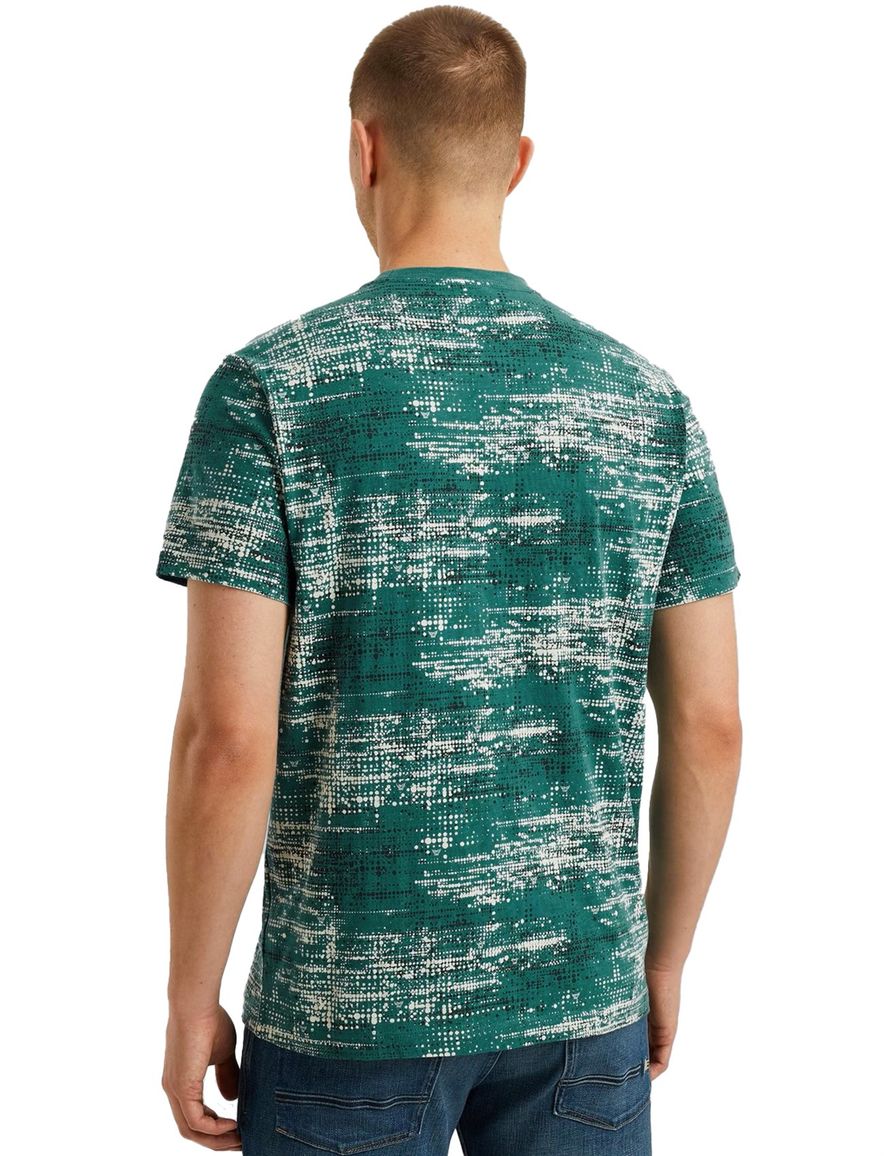 katoenen PME Legend T-shirt groen print normale fit