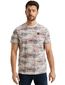 PME Legend T-shirt beige met print normale fit katoen
