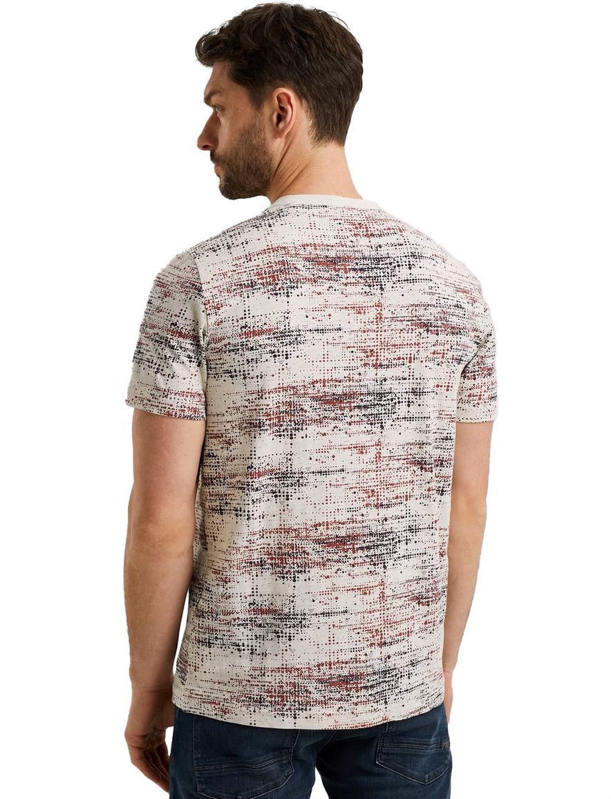PME Legend T-shirt beige met print normale fit katoen