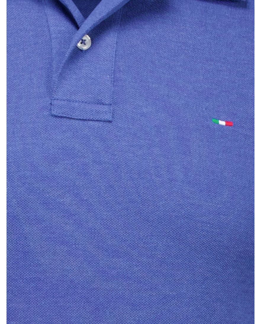 Portofino Fang polo blauw katoen