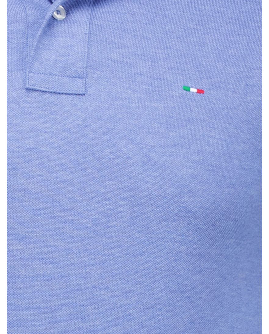 Portofino Fang polo blauw katoen 2-knoops