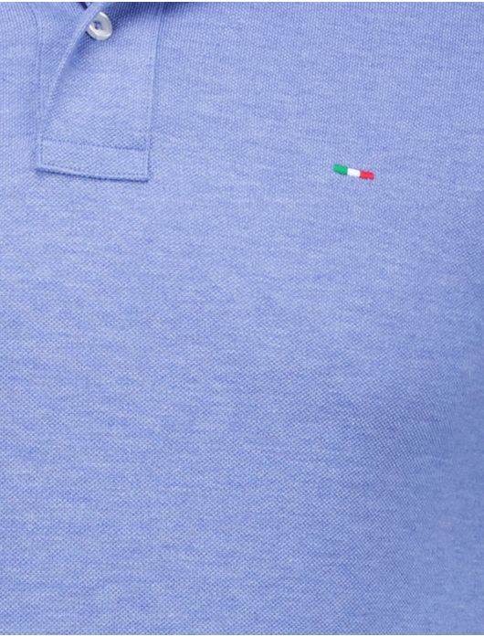 Portofino Fang polo blauw katoen 3-knoops