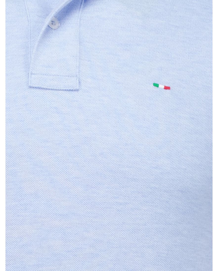Portofino Fang polo lichtblauw pique katoen