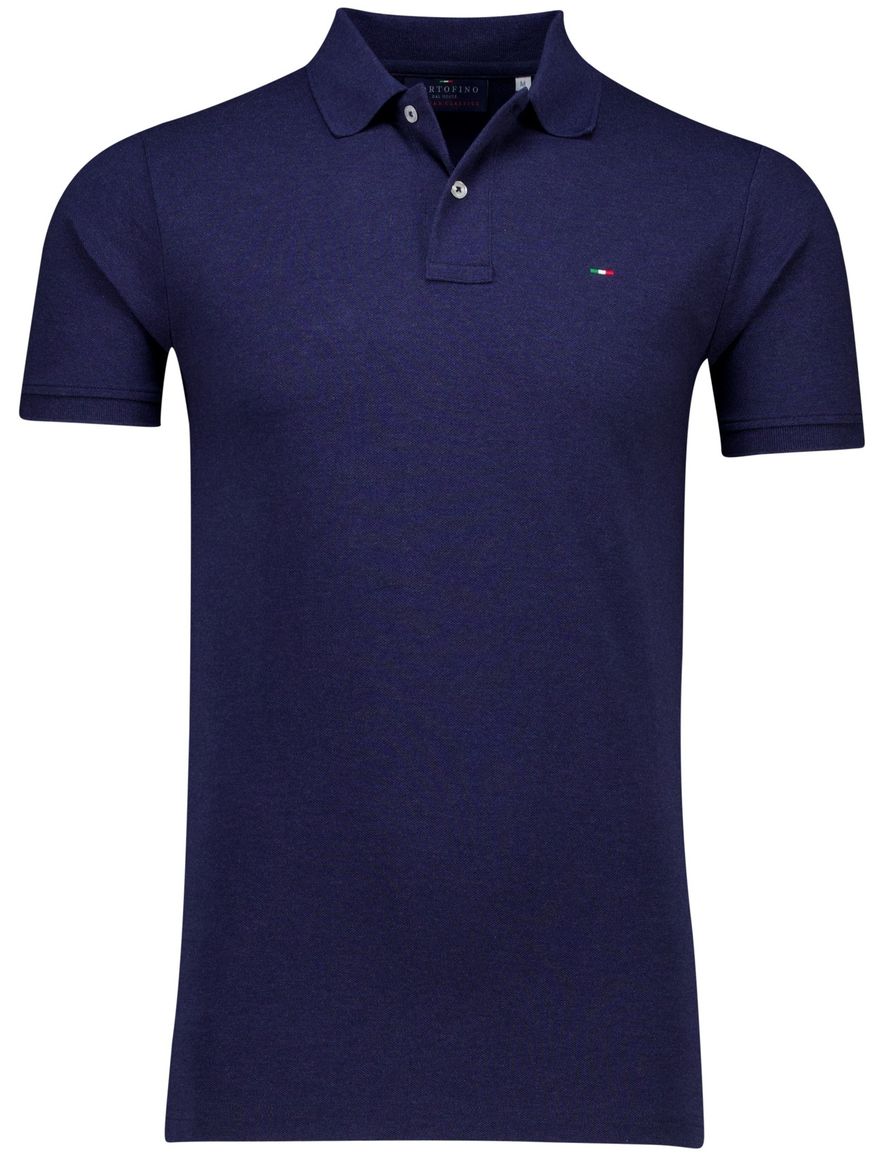 Portofino Fang polo donkerblauw pique katoen