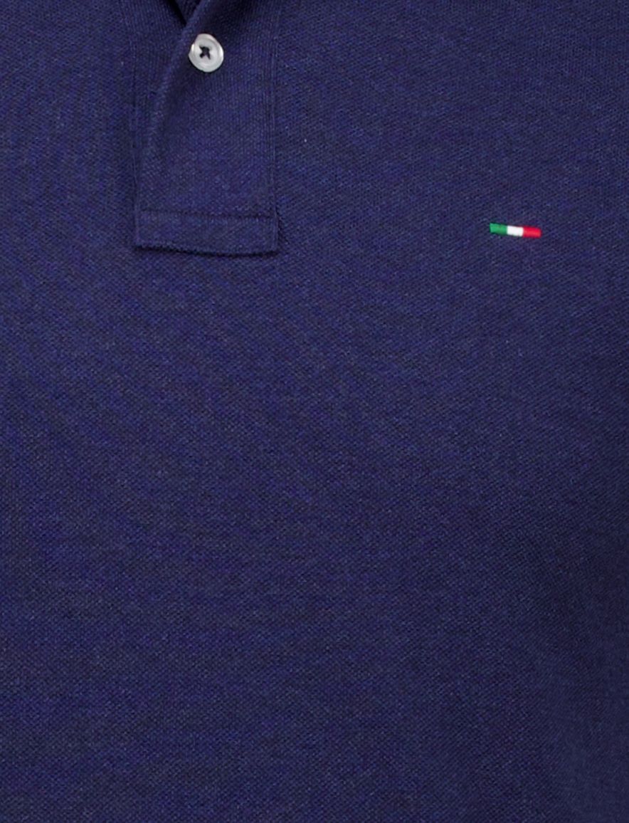 Portofino Fang polo donkerblauw pique katoen