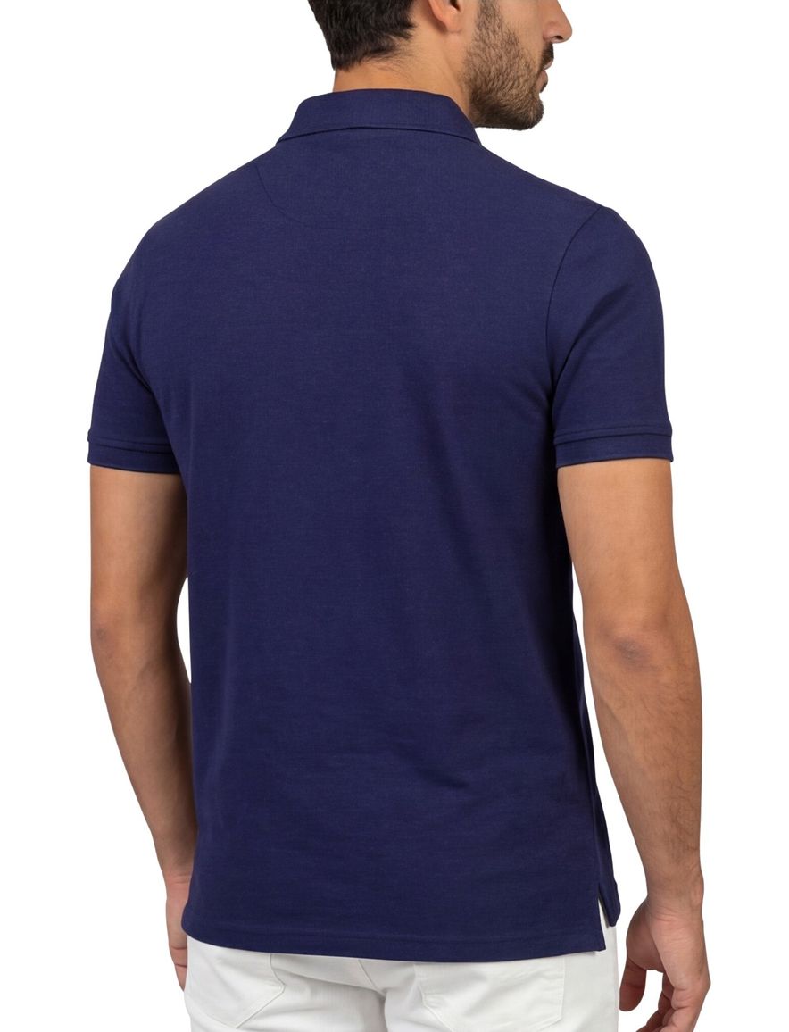 Portofino Fang polo donkerblauw pique katoen