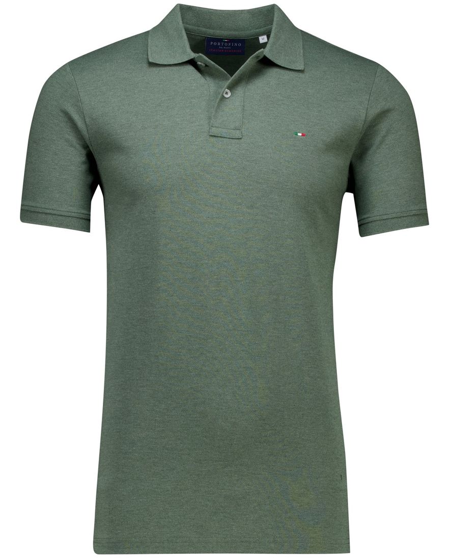 Portofino polo groen pique katoen
