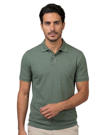 Portofino Portofino polo groen pique katoen