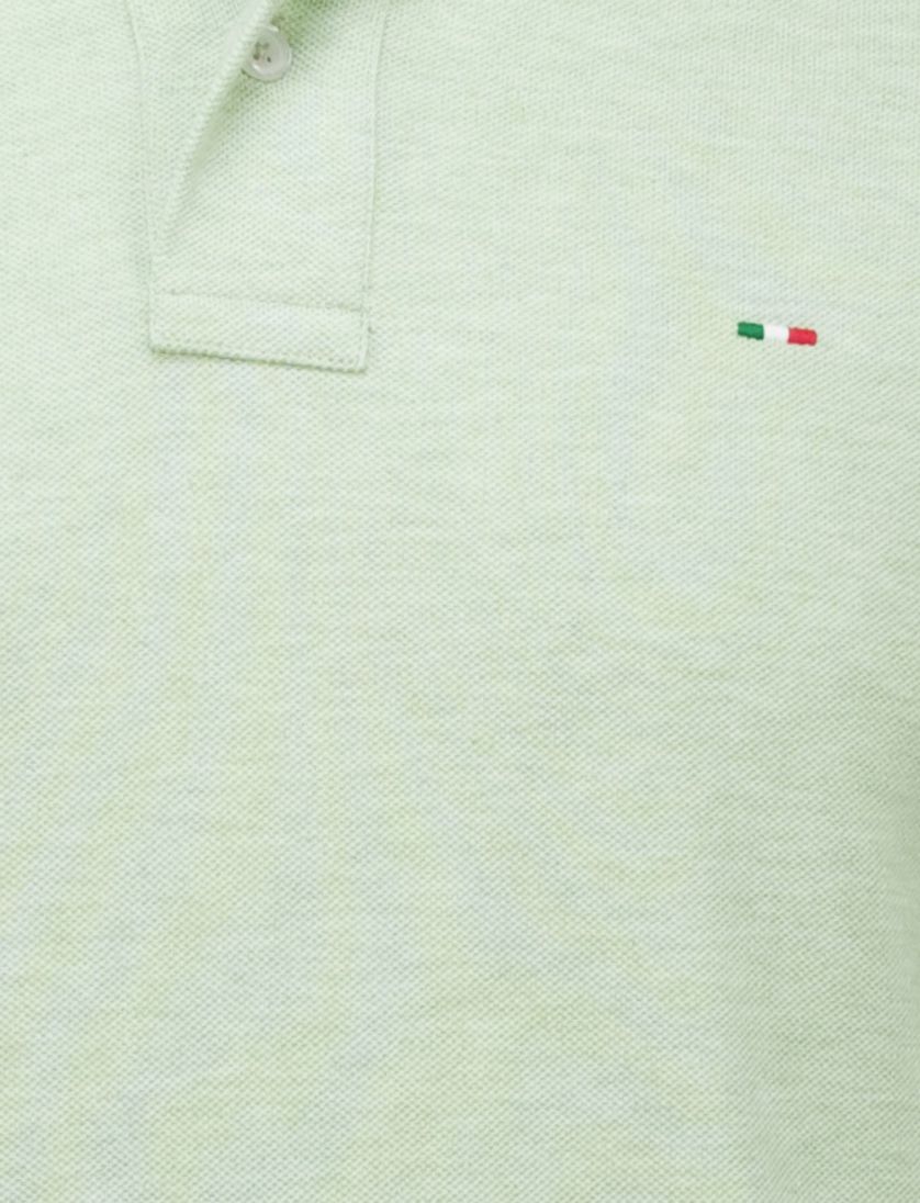 Portofino polo licht groen effen pique katoen