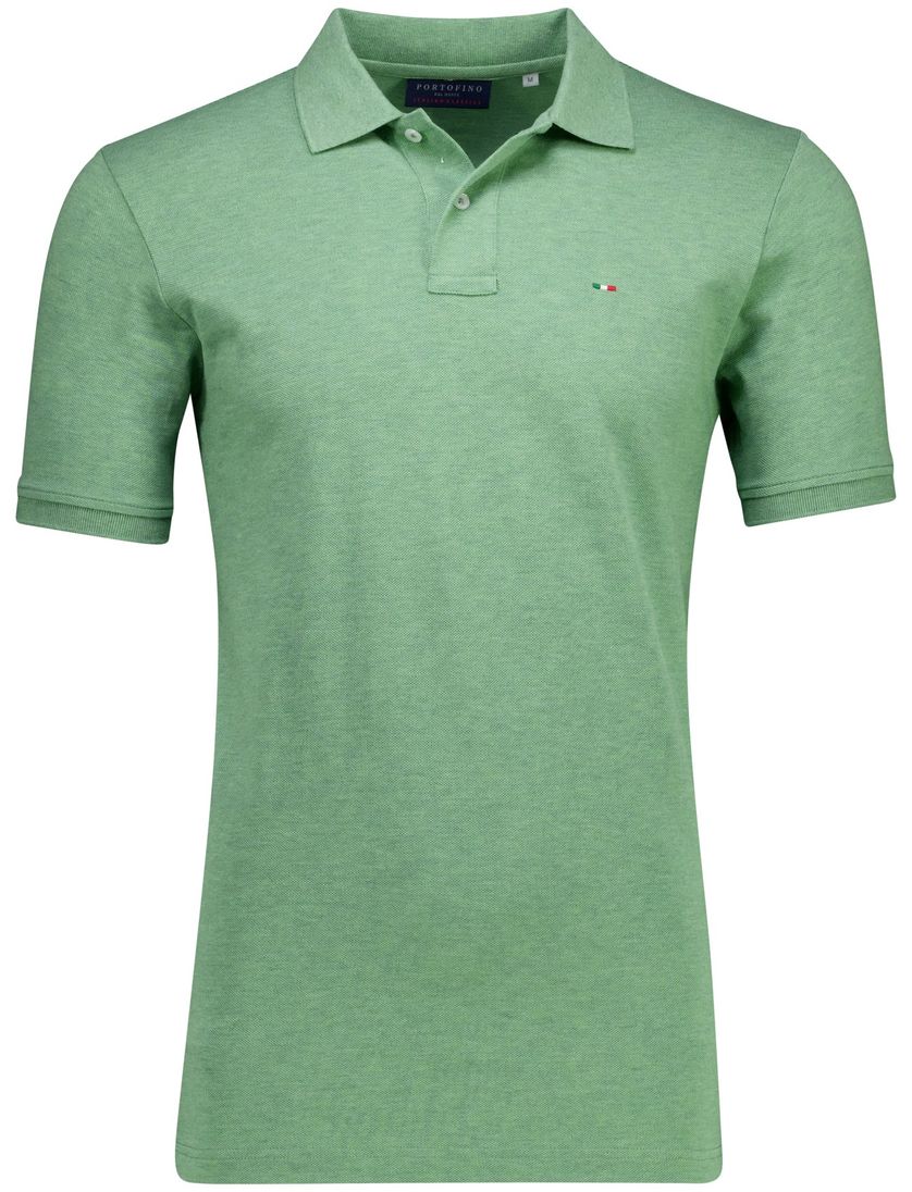Portofino polo groen gemêleerd katoen