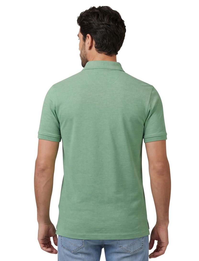 Portofino polo groen gemêleerd katoen