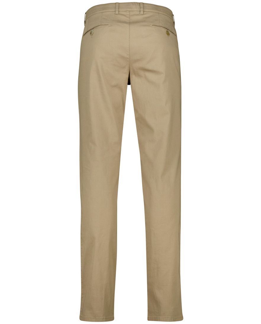 COM4 modern chino bruin katoen effen normale fit