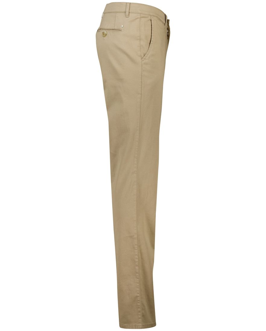 COM4 modern chino bruin katoen effen normale fit
